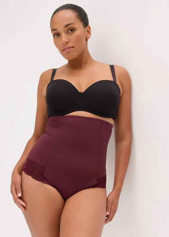 Highwaist shape-truse med blonder, sterkt formende, bonprix