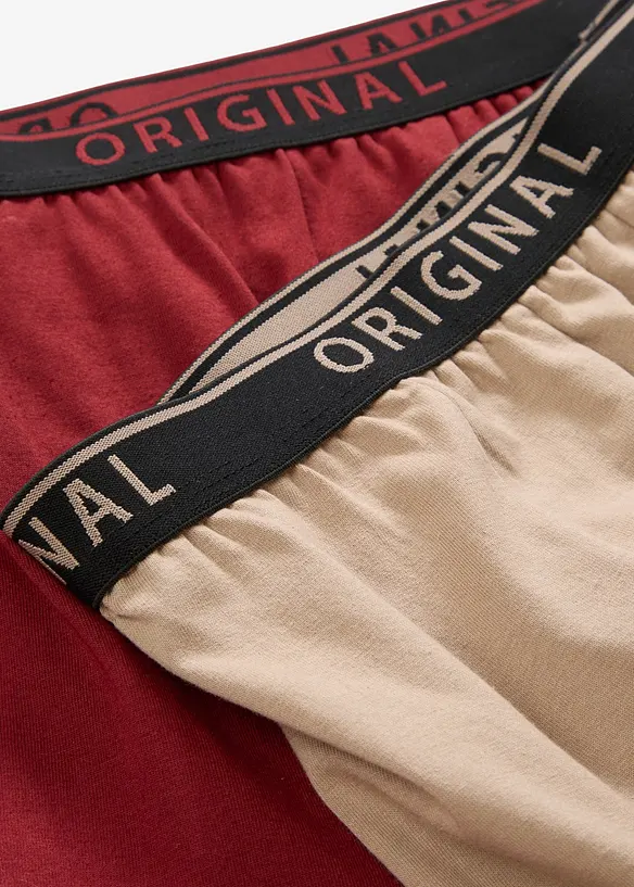 Boksershorts med bomull og lange ben (2-pack), bonprix