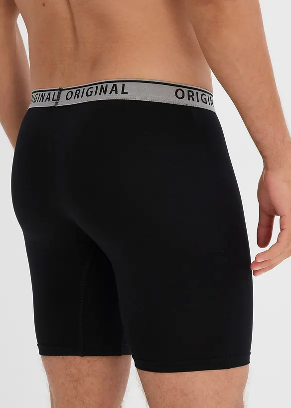 Boksershorts med bomull og lange ben (2-pack), bonprix