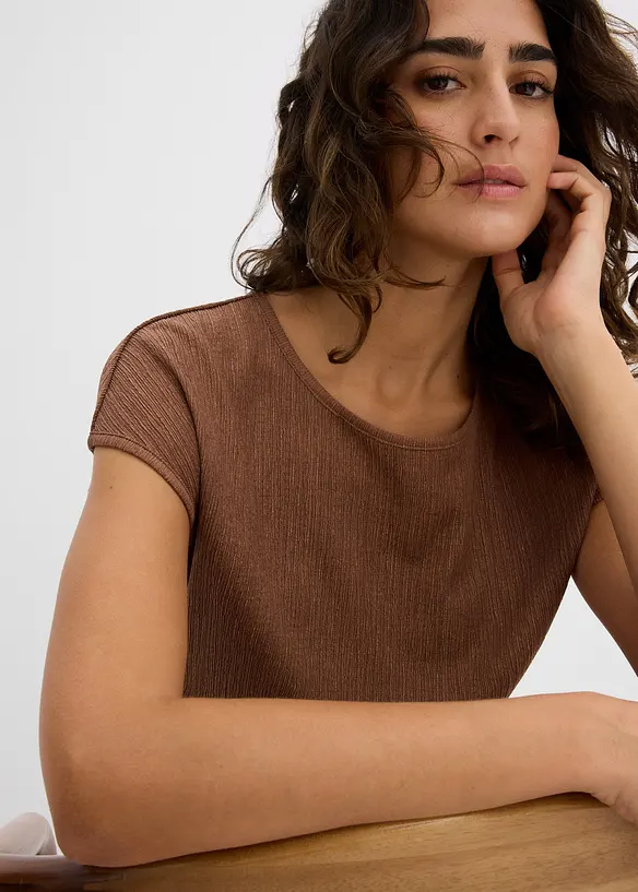 Asymmetrisk topp i lett krepp, bonprix