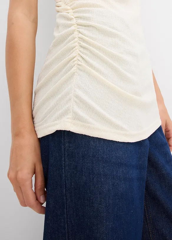 Asymmetrisk topp i lett krepp, bonprix