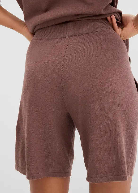 Slip on-shorts i finstrikk, bonprix