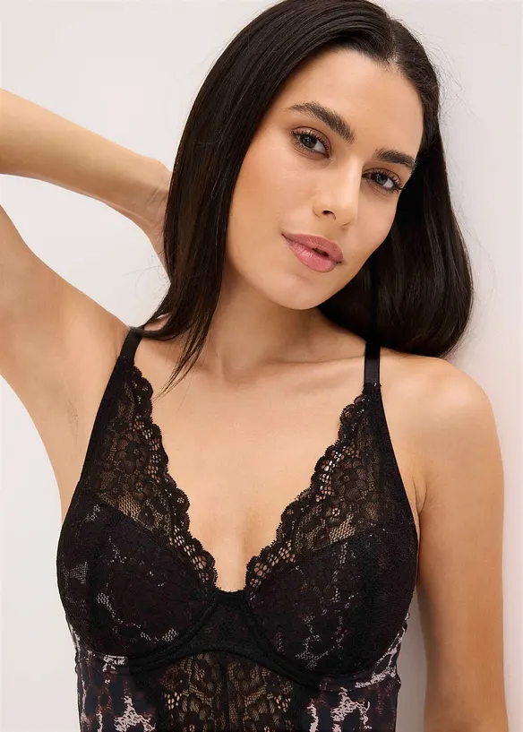 Body med integrert, vattert BH, bonprix