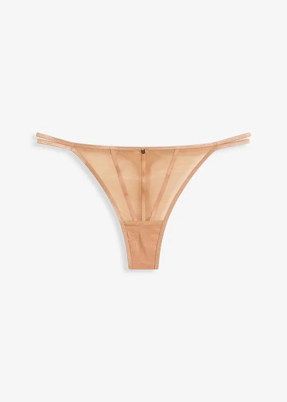 Tanga stringtruse av skimrende materiale, bonprix