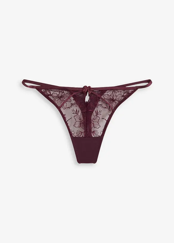 Stringtruse i nydelig blondemateriale, bonprix