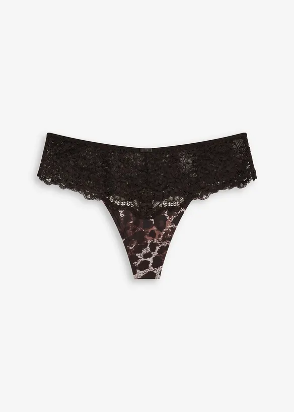 Stringtruse i nydelig blondemateriale, bonprix
