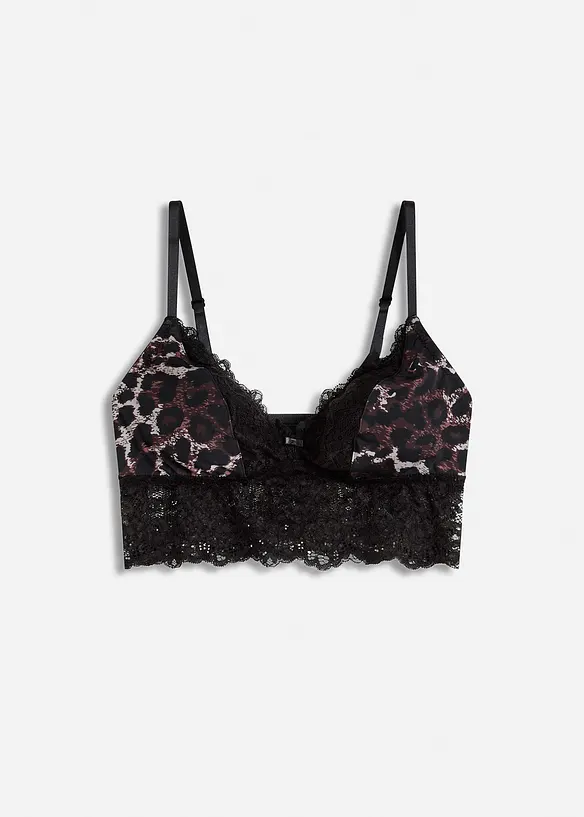 Triangel BH-topp med blonder, bonprix