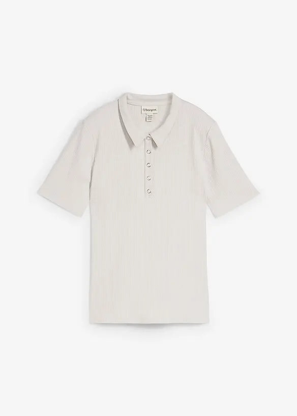Poloskjorte i viskosemiks, bonprix