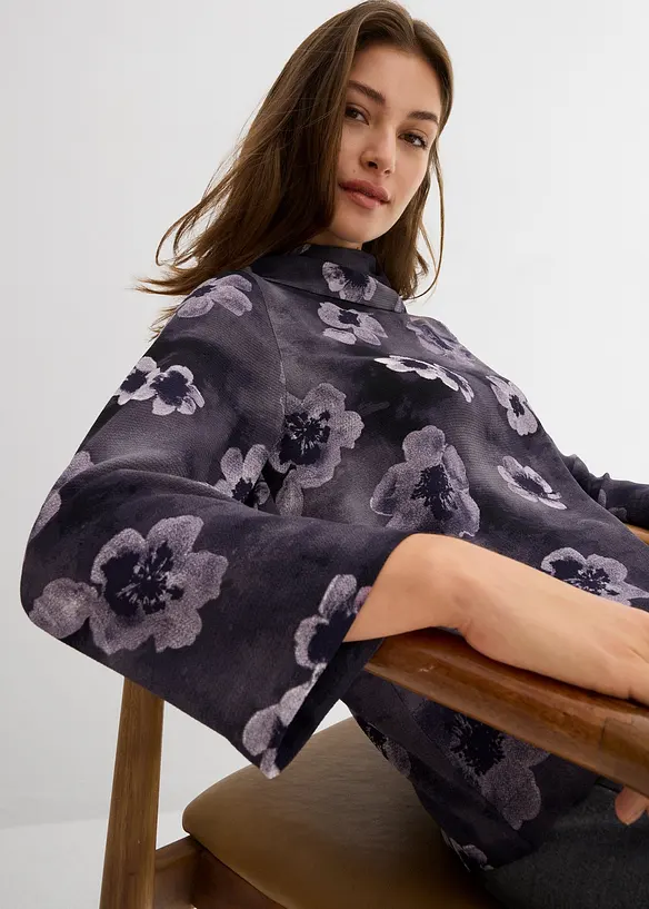 Bluse av strukturert krepp, bonprix