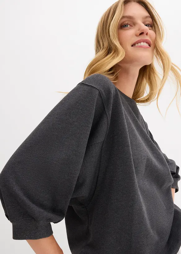 Oversized sweatshirt i 100% bomull, bonprix