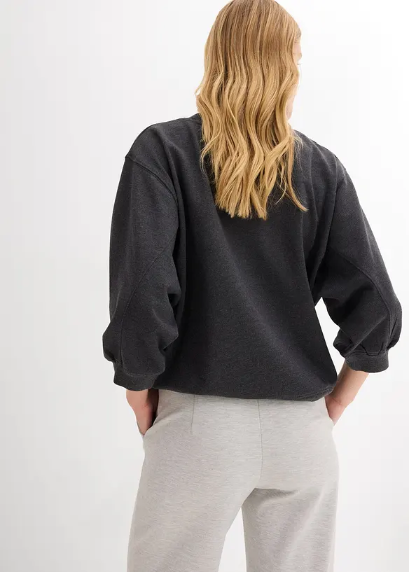 Oversized sweatshirt i 100% bomull, bonprix