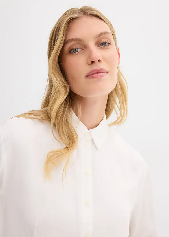 Skjortebluse av myk viskose, bonprix