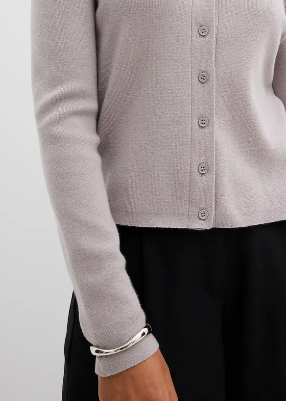 Kort finstrikket jakke, bonprix