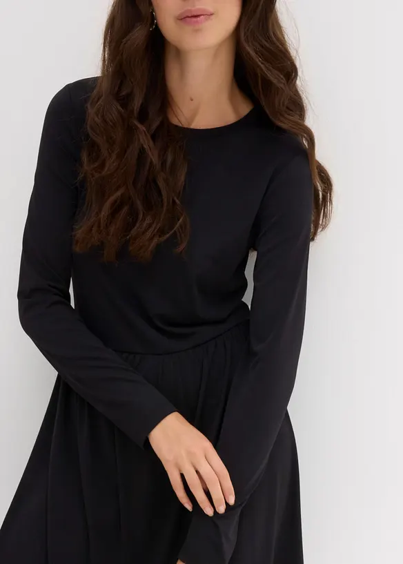 Utsvingt trikotkjole, bonprix