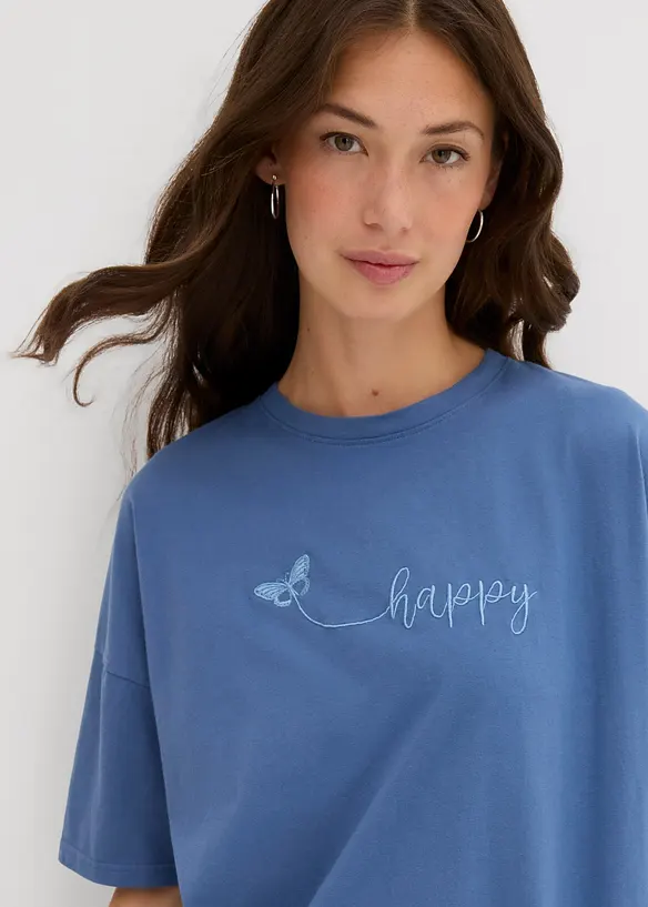 Oversized topp i 100% økologisk bomull, bonprix
