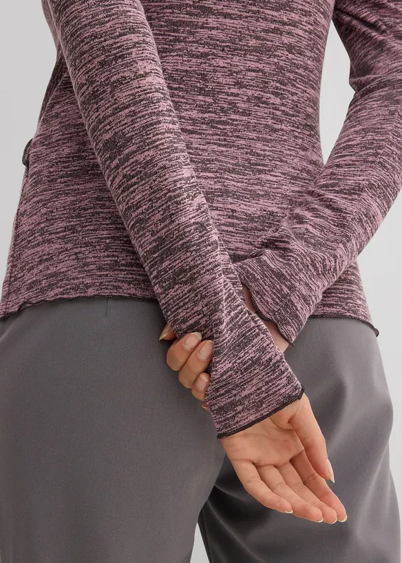 Langermet topp i myk viskosemiks, bonprix