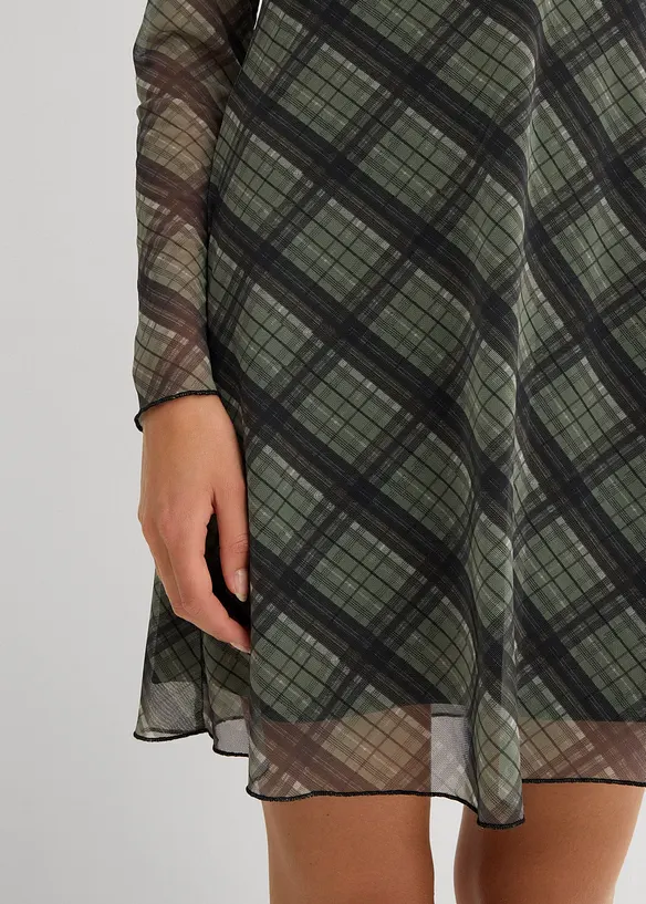 Minikjole i fin mesh, bonprix