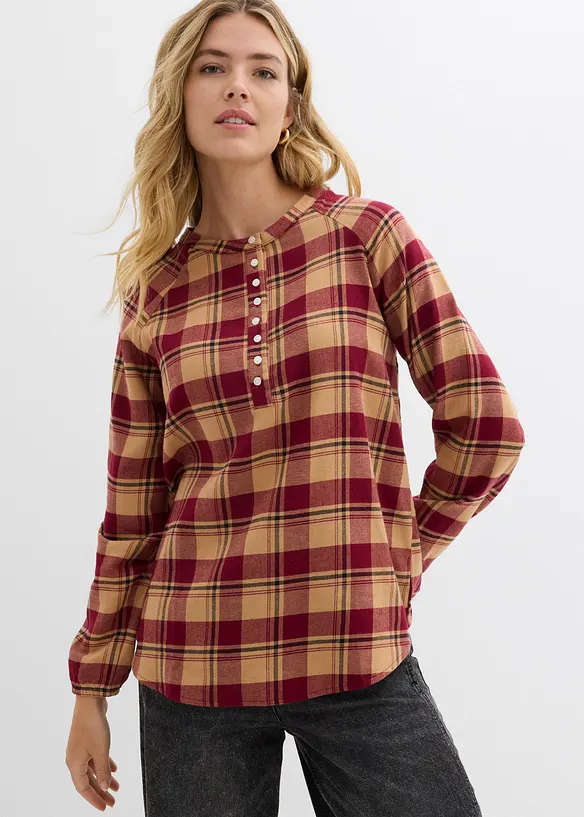 Blusetunika i flanell, bonprix
