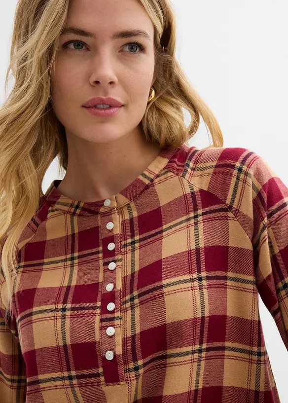 Blusetunika i flanell, bonprix