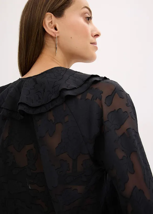Lett transparent chiffonbluse, bonprix