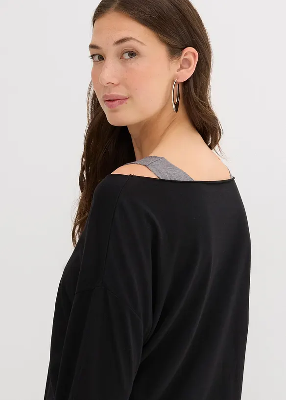 Singlet og langermet topp (sett i 2 deler) av jersey, bonprix