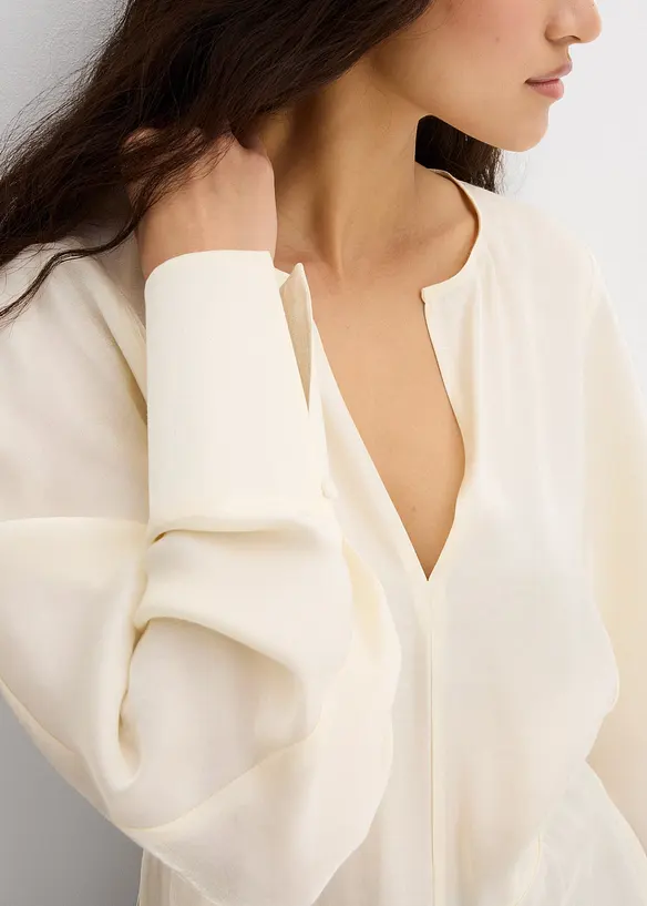 Bluse i viskosemiks med lett glans, bonprix