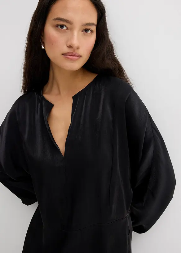 Bluse i viskosemiks med lett glans, bonprix