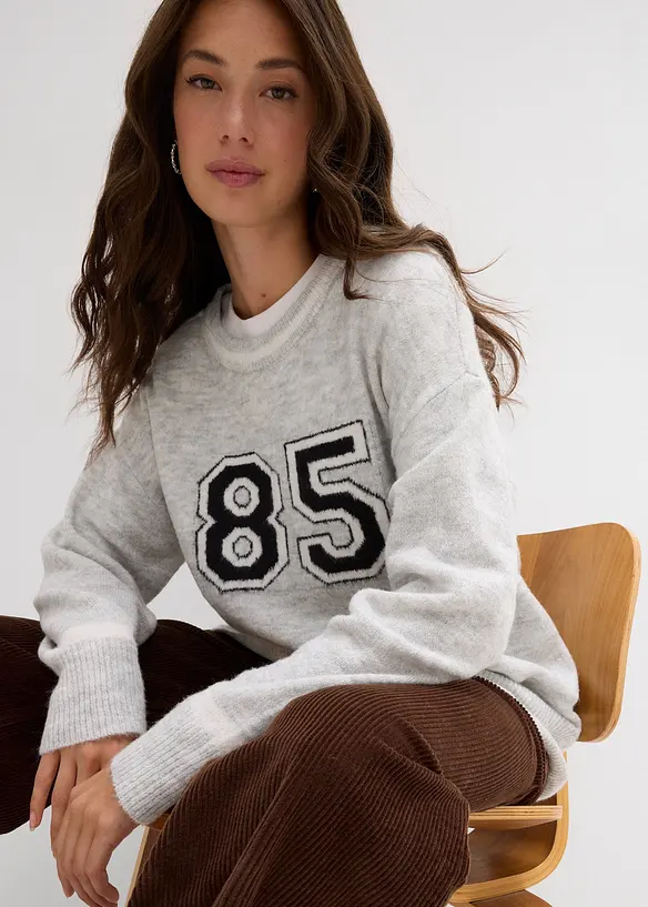 Oversized genser med lave skuldersømmer, bonprix