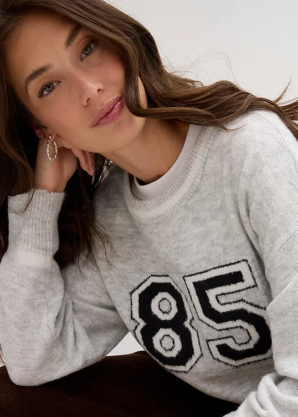 Oversized genser med lave skuldersømmer, bonprix