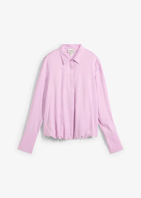 Satengbluse i viskosemiks, bonprix