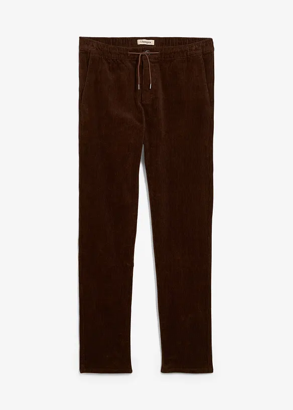 Pull on-kordfløyelsbukse med stretch, Regular Fit, bonprix