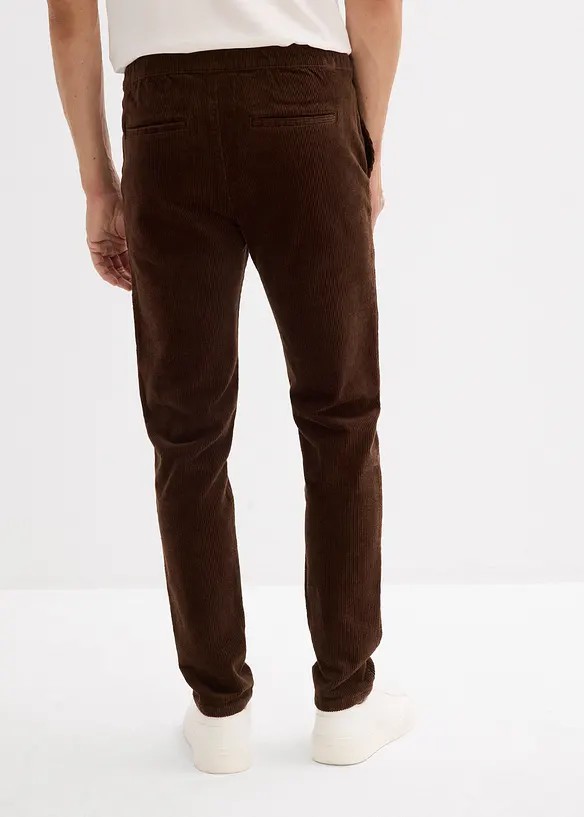 Pull on-kordfløyelsbukse med stretch, Regular Fit, bonprix