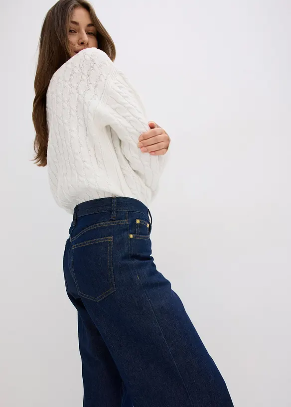 Wide Leg-jeans Mid Waist, bonprix
