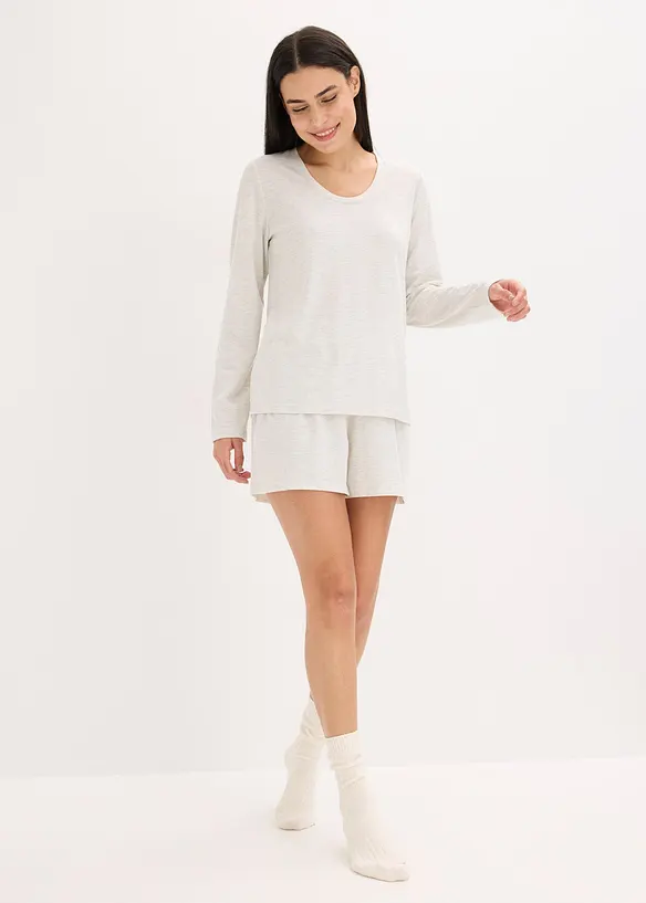 Loungewear-kort pyjamas i lett, mykt materiale, bonprix