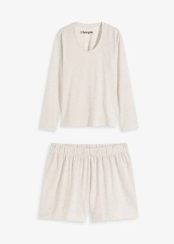 Loungewear-kort pyjamas i lett, mykt materiale, bonprix