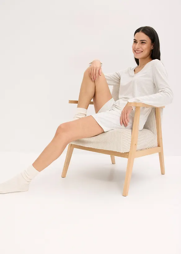 Loungewear-kort pyjamas i lett, mykt materiale, bonprix