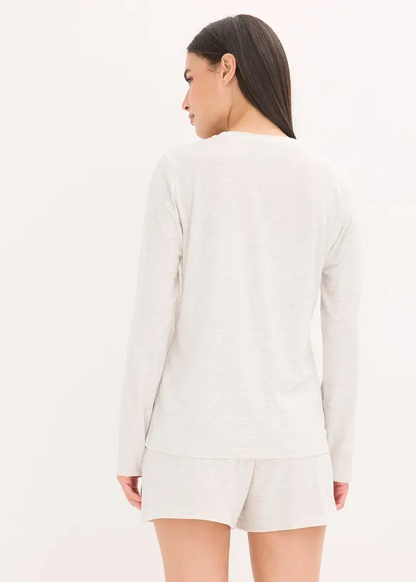 Loungewear-kort pyjamas i lett, mykt materiale, bonprix