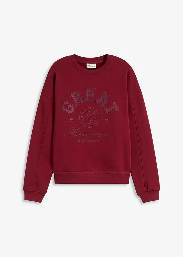 Oversized sweatshirt i 100% bomull, bonprix