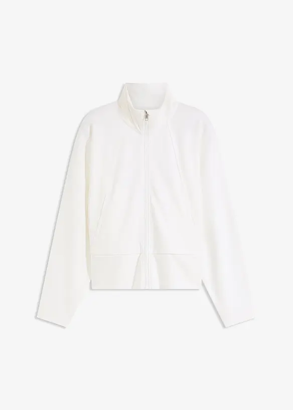 Sweatshirt med glidelås i behagelig Punto di Roma-materiale, bonprix