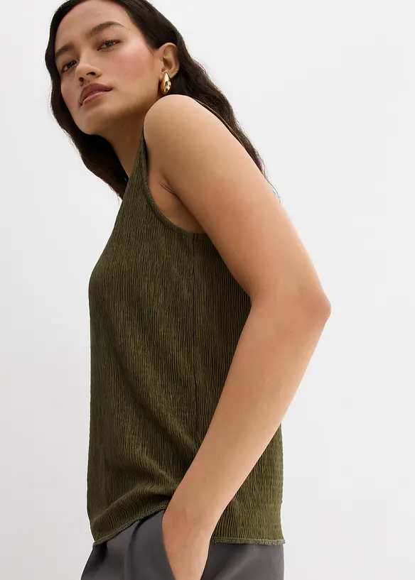 Crinkle topp, bonprix