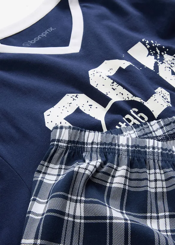 Pyjamas med bomull og lange ermer, bonprix