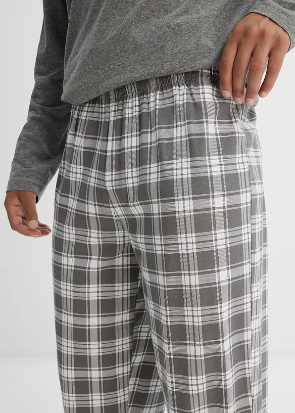 Pyjamas med bomull og lange ermer, bonprix