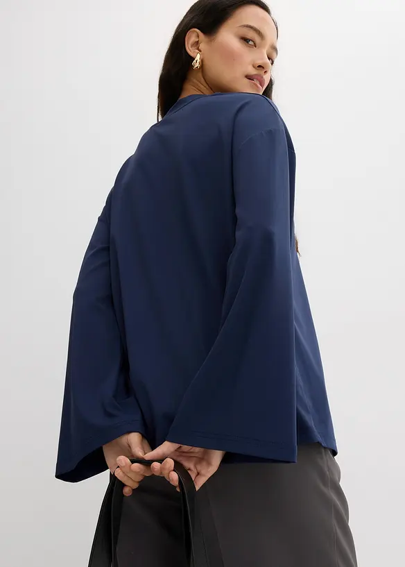 Lang topp i lett materiale, bonprix