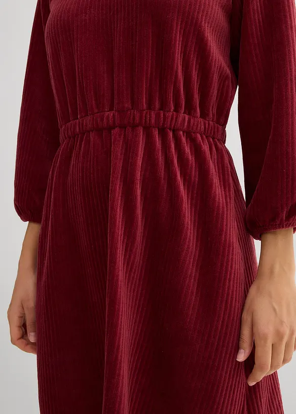 Kjole i jerseycord, bonprix