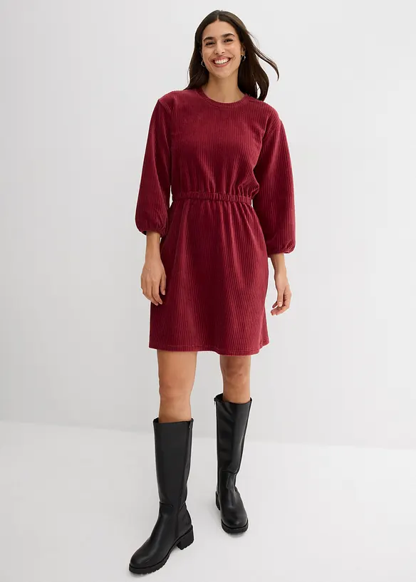 Kjole i jerseycord, bonprix