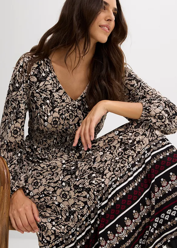 Maxikjole i myk viskose-/elastanmiks, bonprix