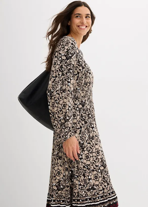 Maxikjole i myk viskose-/elastanmiks, bonprix