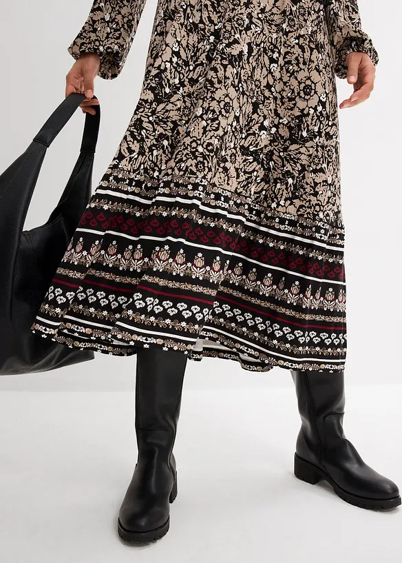 Maxikjole i myk viskose-/elastanmiks, bonprix