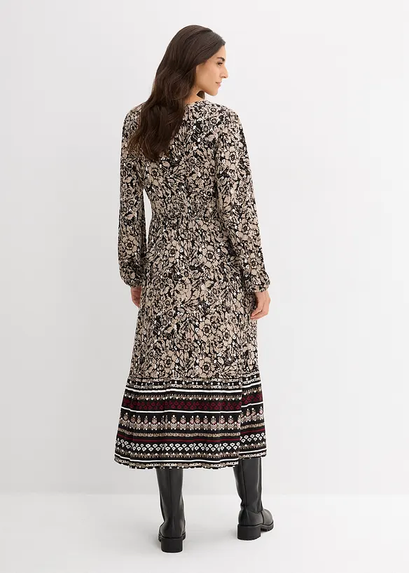 Maxikjole i myk viskose-/elastanmiks, bonprix