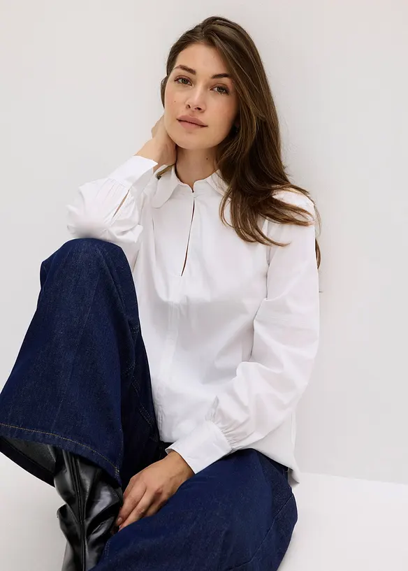 Oversized skjorte med volumin&oslash;se ermer, bonprix